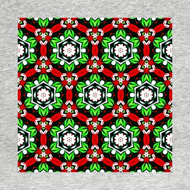 Red and Green Christmas Pattern Number 24 by BubbleMench